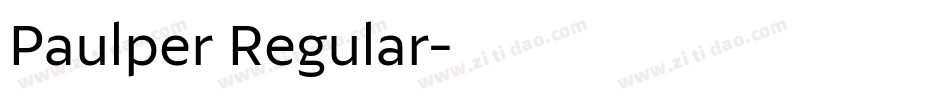 Paulper Regular字体转换